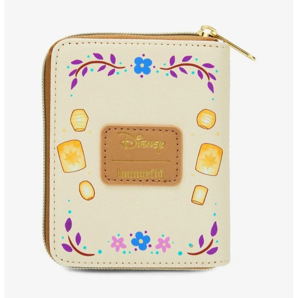 Loungefly Disney‎ Tangled Rapunzel Purple and Gold Floating Lanterns Wallet NWT